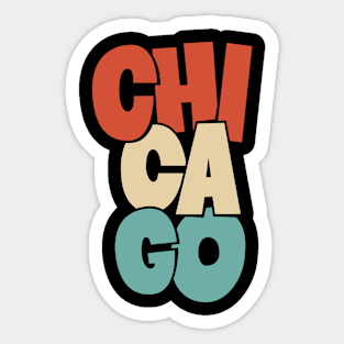 Handsketched Blockletters Chicago Design Sticker